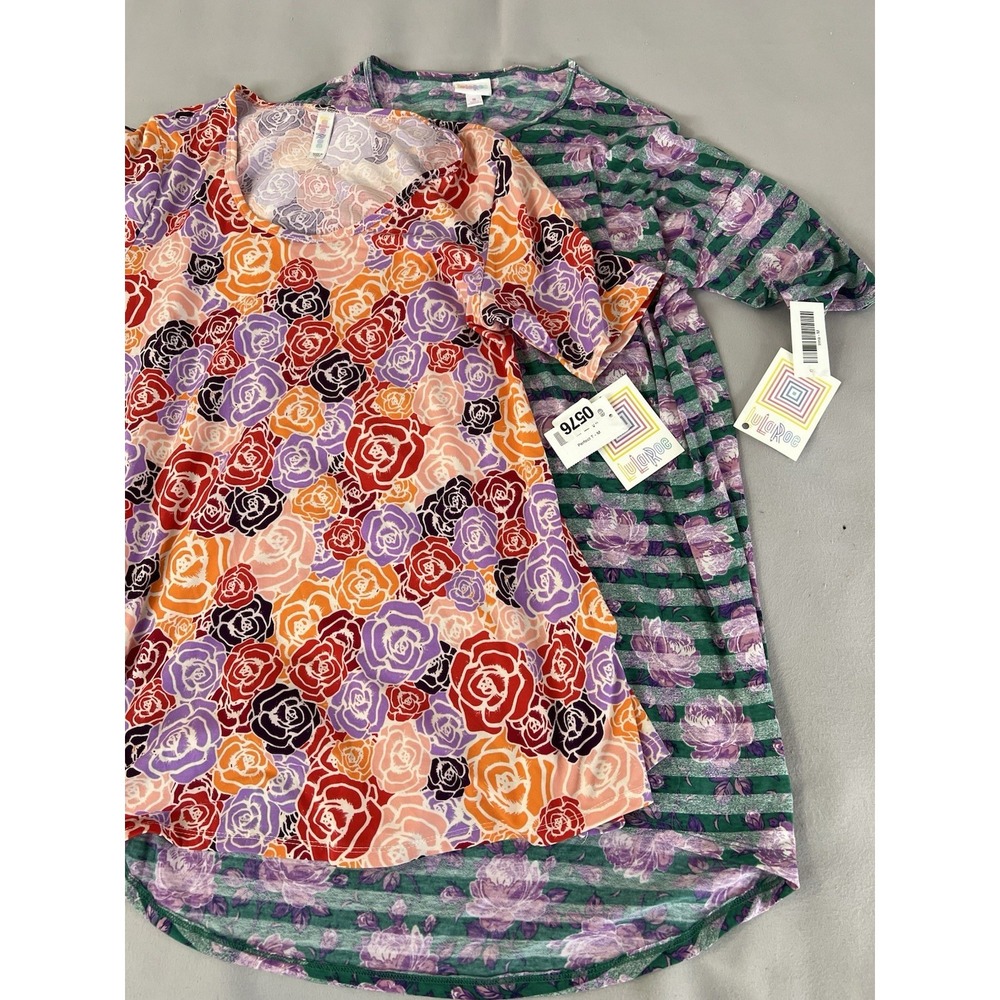 Lot Of 2 - LuLaRoe Irma / Perfect Tunic Top‎ Sz  Medium Women's NWT Multicolor